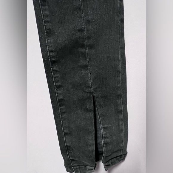 ZARA The Olivia JEANS Black HIGH RISE Split Hem WOMEN 2 - Picture 3 of 7